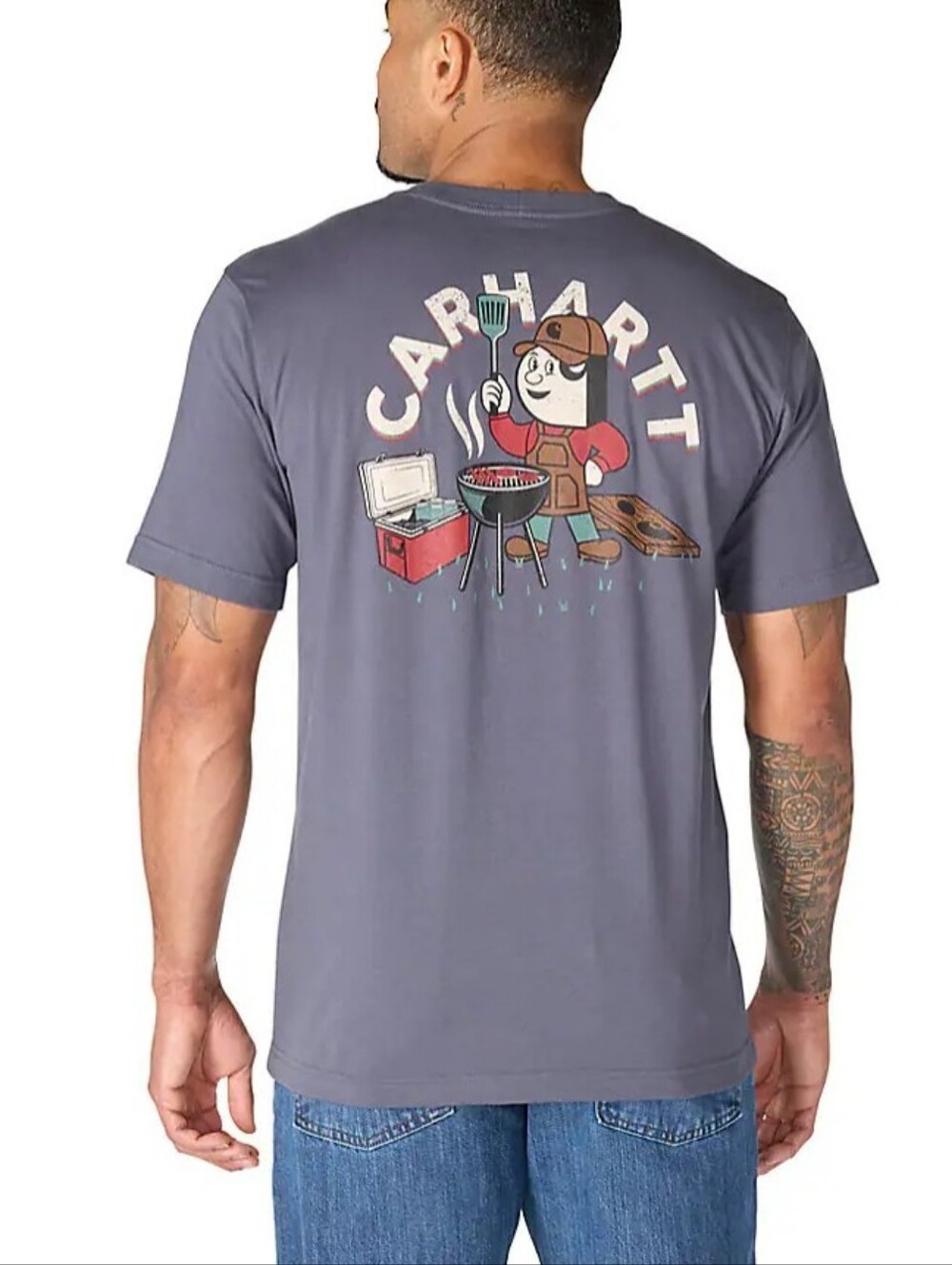 Carhartt Irvine Relaxed Fit Grill T-Shirt- Blue
